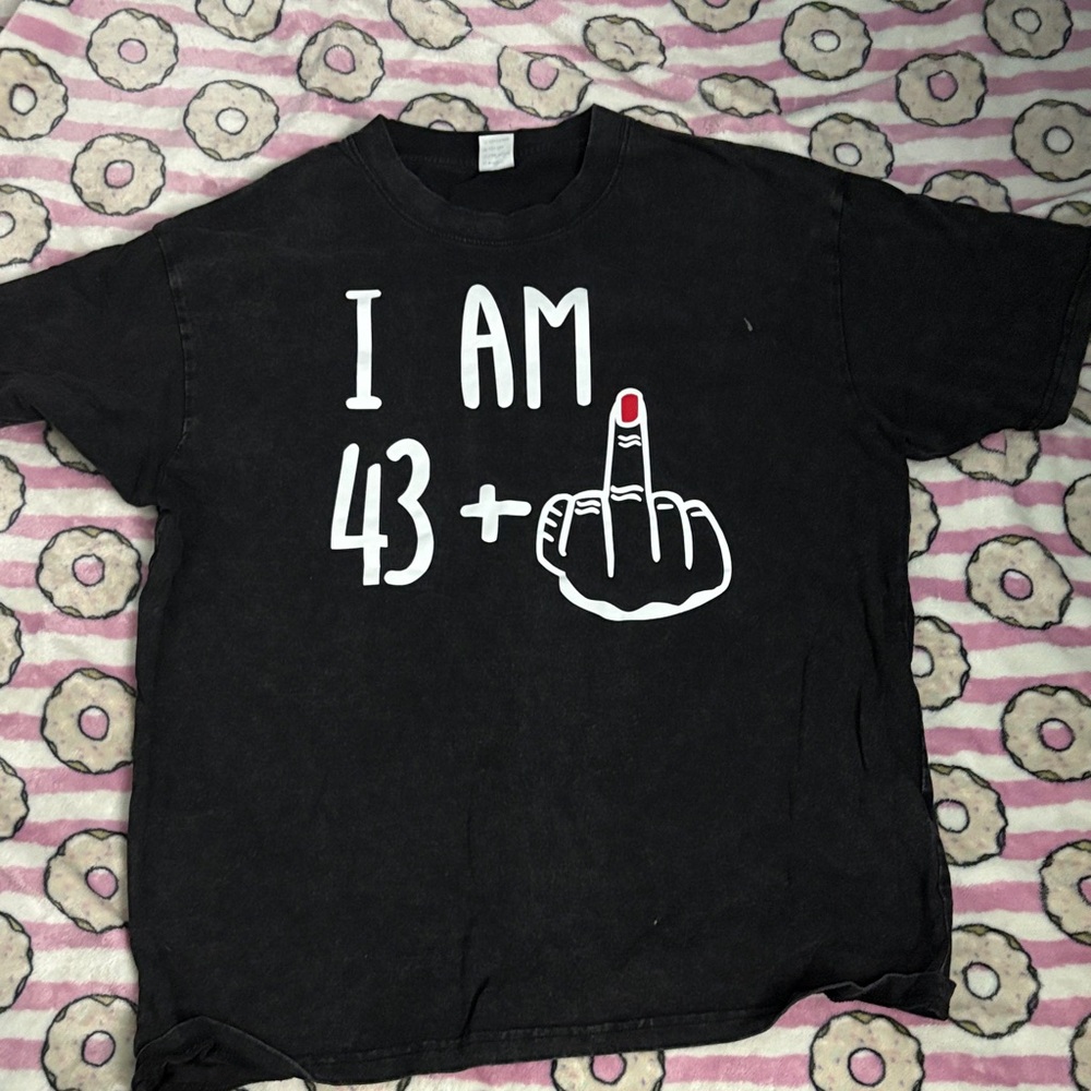 Black Graphic T-Shirt with Bold Statement